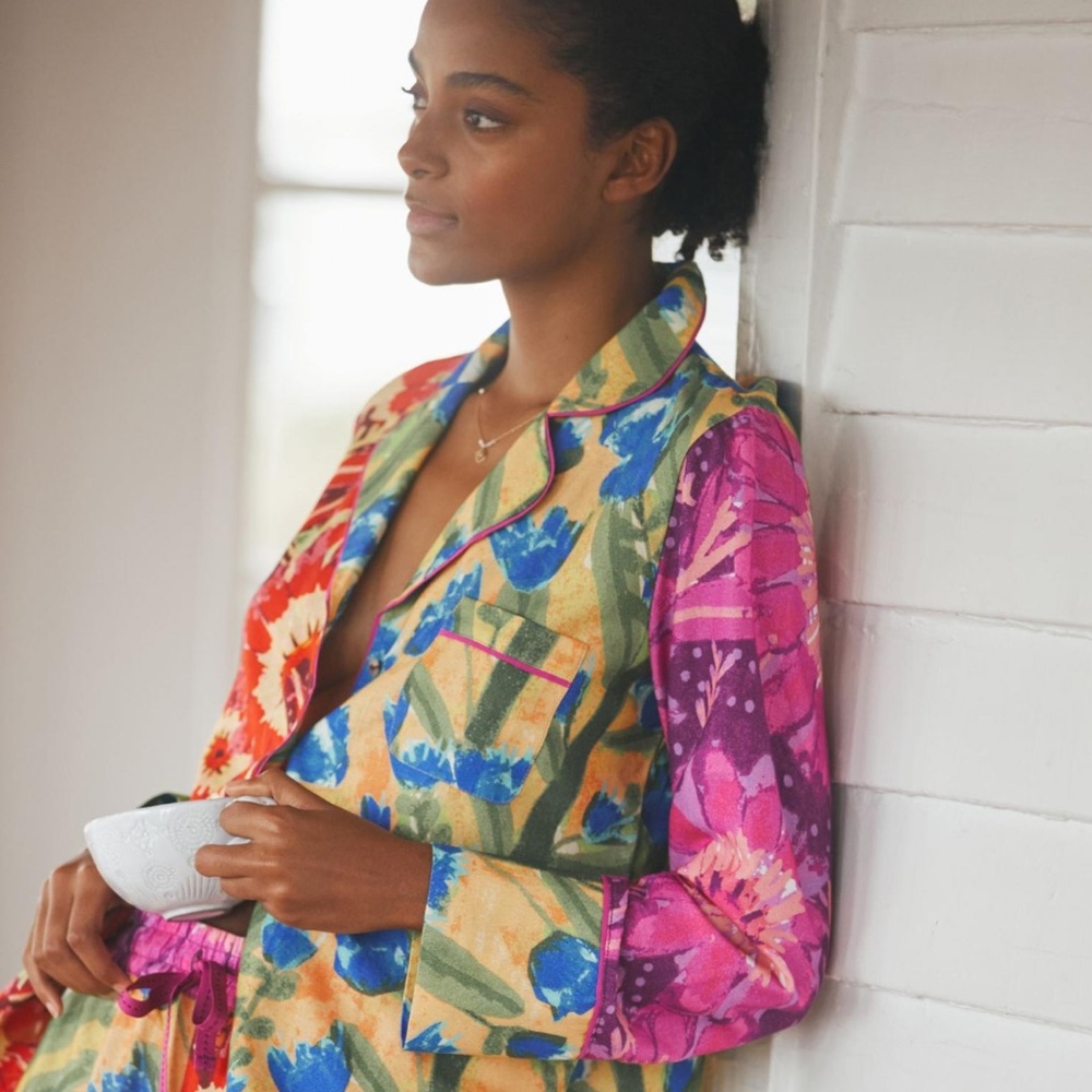 Anthropologie - Roeqiya Fris Garden Bloom Flannel Pajama Top (NWOT)
